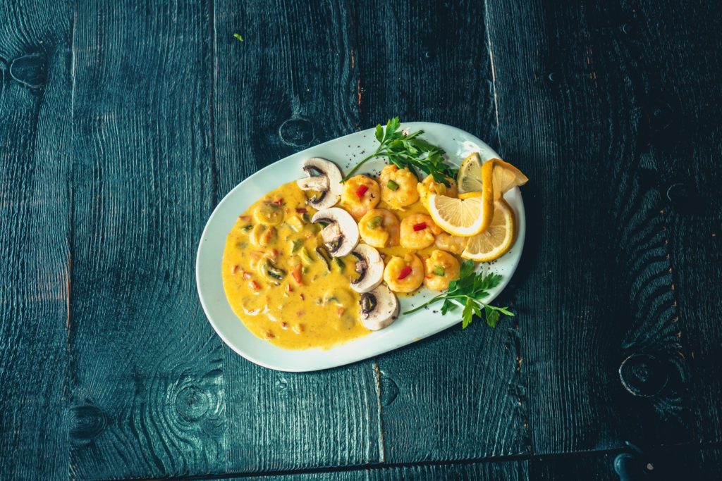 Assiette crevettes légumes Assiette crevettes légumes